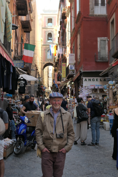Peter in a street in Naples