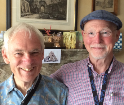 Ross and Peter at Rory Young's house, Cirencester, July 2022. Photograph by Shawn Kholucy.